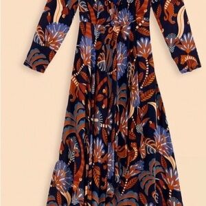 Elegant Multicolor Floral Maxi Dress